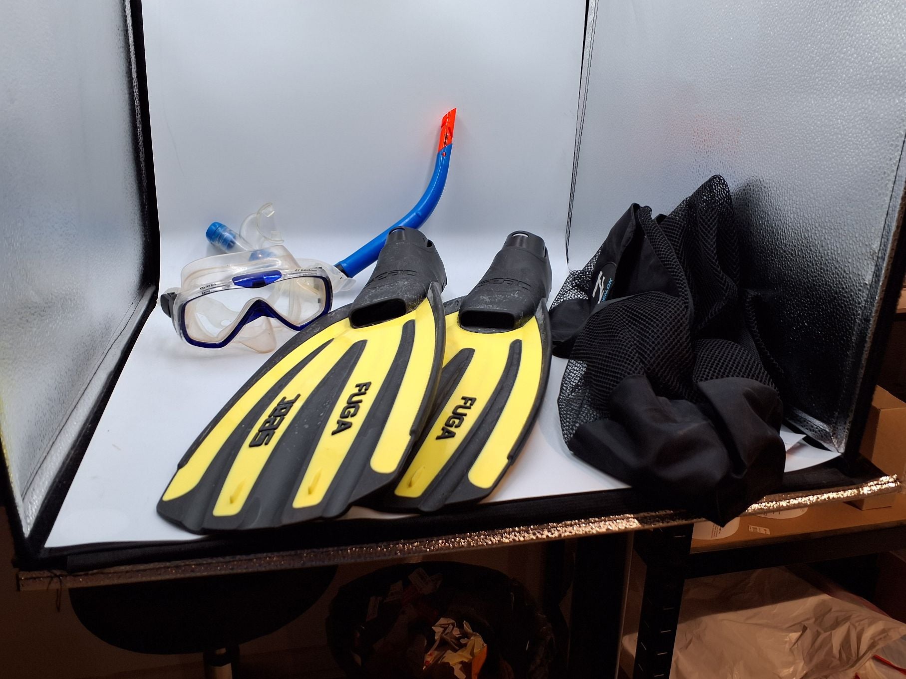 Dykkersæt, FUGA finner str 40-41, maske og snorkel